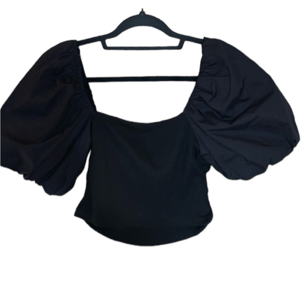 NEW NWT Zara puff sleeves crop top